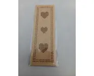 marque page bois petits coeurs