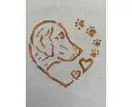 Coeur j'aime mon chien fiche